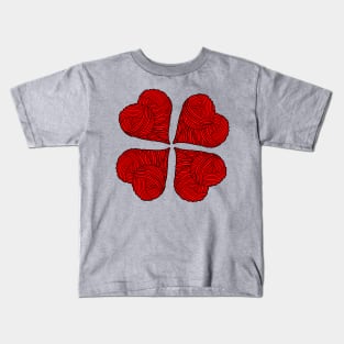 Yarn heart pattern Kids T-Shirt